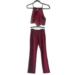 BLUE BLUSH Cropped Top and Pants Set